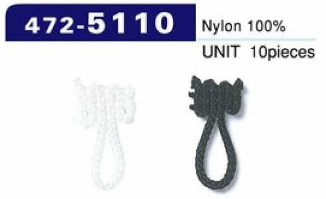 472-5110 Alça para botão, tipo cordão trançado, comprimento total 18 mm (10 peças)