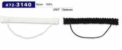 472-3140 Passador de botão, tipo cordão trançado, horizontal, 56 mm (10 peças)