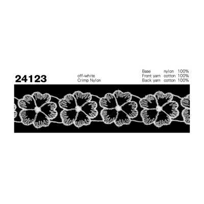 24123 Renda de nylon franzida