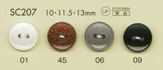 SC207 DAIYA BUTTONS Botões de poliéster estilo concha resistentes a impactos da série HYPER DURABLE