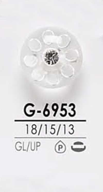 G6953 Botão de pedra de cristal estilo pin curl tingível