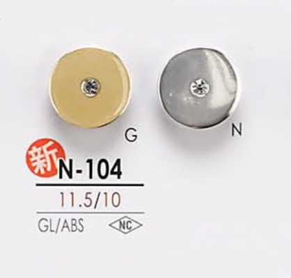 N104 Botão de pedra de cristal estilo Pin Curl