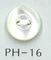 PH16 Botão de casca natural com aro e 2 furos