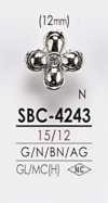 SBC4243 Botão De Metal Com Motivo De Flor