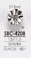 SBC4208 Botão De Metal Com Motivo De Flor