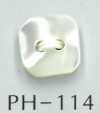 PH114 Botão quadrado de concha de 2 furos