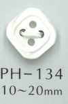 PH134 Botão Shell Em Forma De Diamante Com Borda De 4 Furos