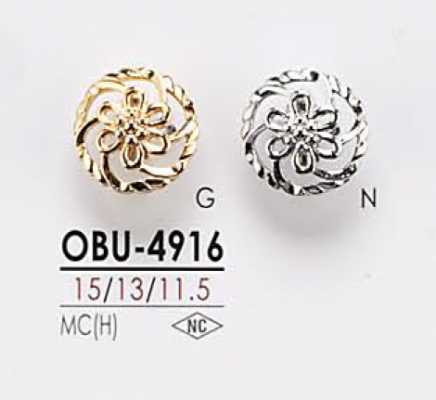 OBU4916 Botão de metal
