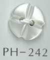 PH242 Botão de concha em formato de flor com 2 furos