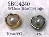 SBC4240 Botão De Metal Em Forma De Coração