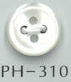 PH310 Botão de concha de 4 furos com aro