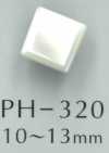 PH320 Botão Shell Em Forma De Diamante Com Pés De Metal