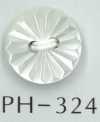 PH324 Botão de concha entalhada geométrica de 2 furos