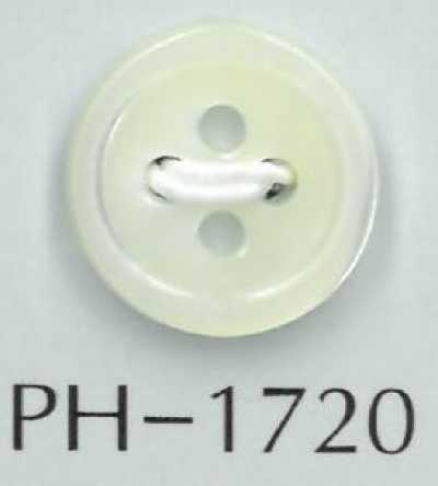 PH1720 Botão de concha, 2 mm de espessura, tamanho 17