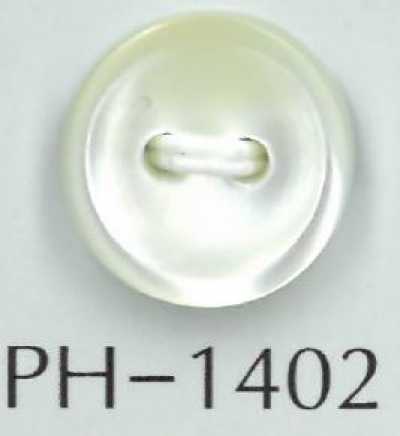 PH1402 Botão de concha com borda de 2 furos e espessura de 2 mm
