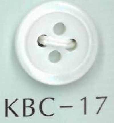 KBC-17 BIANCO CONCHA 4 FUROS Tamanho 17 Botão de concha