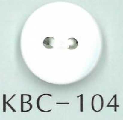 KBC-104 BIANCO Botão plano de casca natural com 2 furos