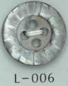 L-006 Botão de concha com borda, 4 furos