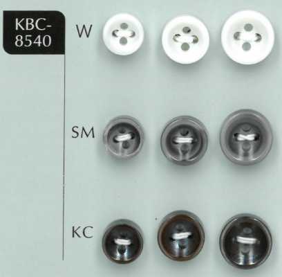 KBC-8540 Botão de concha natural com 4 furos, 4 mm de espessura, com covinhas