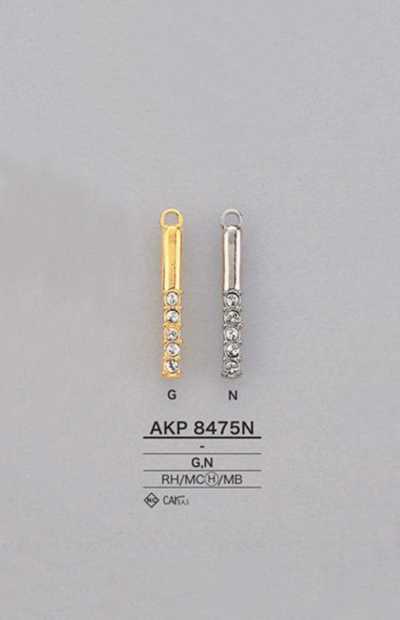 AKP8475N Aba de puxar cilíndrica com strass para zíper
