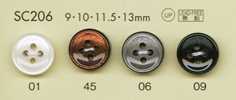 SC206 DAIYA BUTTONS Série HYPER DURABLE resistente a impactos Botões de poliéster estilo concha
