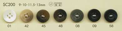 SC200 DAIYA BUTTONS Série HYPER DURABLE resistente a impactos Botões de poliéster com aparência de chifre de búfalo