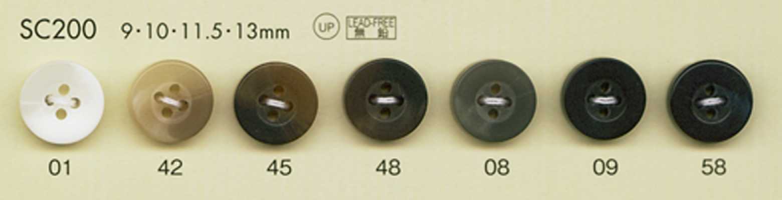 SC200 DAIYA BUTTONS Série HYPER DURABLE resistente a impactos Botões de poliéster com aparência de chifre de búfalo