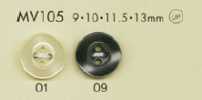 MV105 DAIYA BUTTONS Botão de poliéster estilo concha