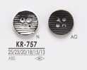 KR757 Botão de metal de 4 furos