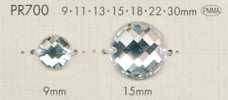 PR700 Botão transparente lapidado em diamante