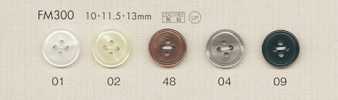 FM300 DAIYA BUTTONS Botão de poliéster estilo concha