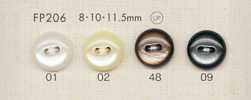 FP206 DAIYA BUTTONS Botões de poliéster estilo concha