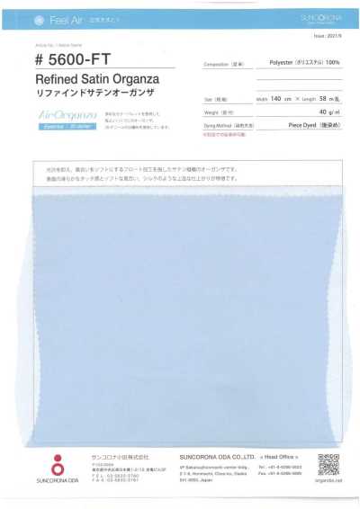 5600-FT Organza Cetim Refinada