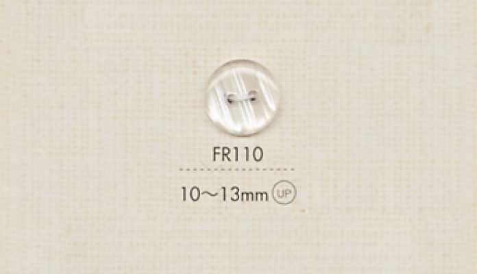 FR110 DAIYA BUTTONS Botão transparente de dois furos (padrão canelado)