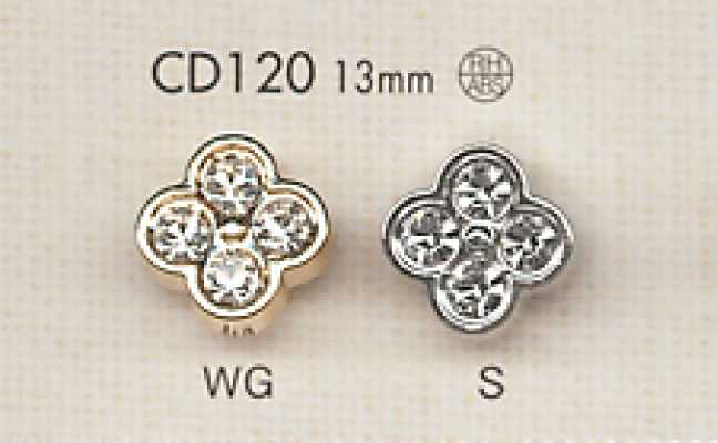CD120 Botão bijou em forma de flor
