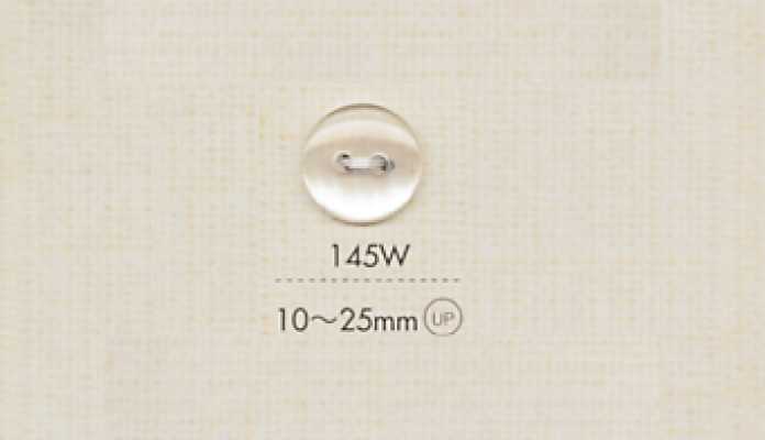 145W DAIYA BUTTONS Botão de poliéster com 2 furos, efeito madrepérola (semitransparente)