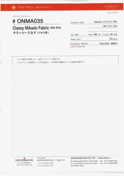 ONMA035 Mikado (Cetim misto de seda)