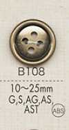 B108 Botões de metal simples, com cores vibrantes, para camisas e jaquetas