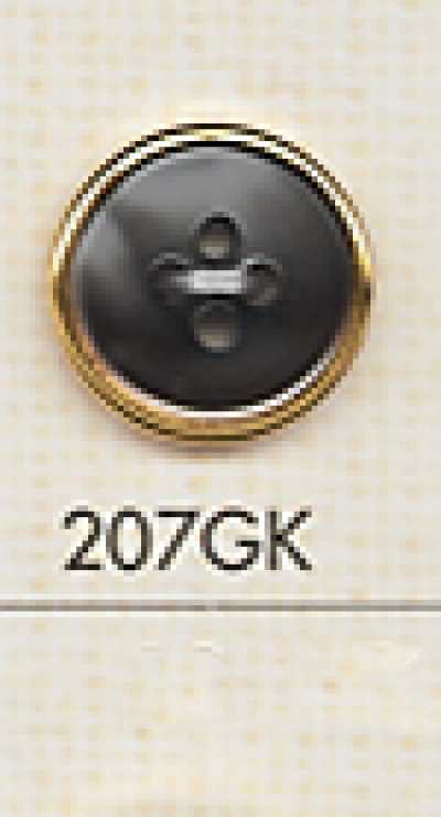 207GK Botão de camisa simples de plástico com 4 furos
