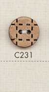 C231 Botão De Madeira Estilo Ponto De Costura De Material Natural 2