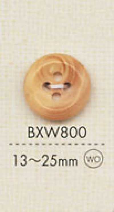 BXW800 Botão de madeira natural de quatro furos