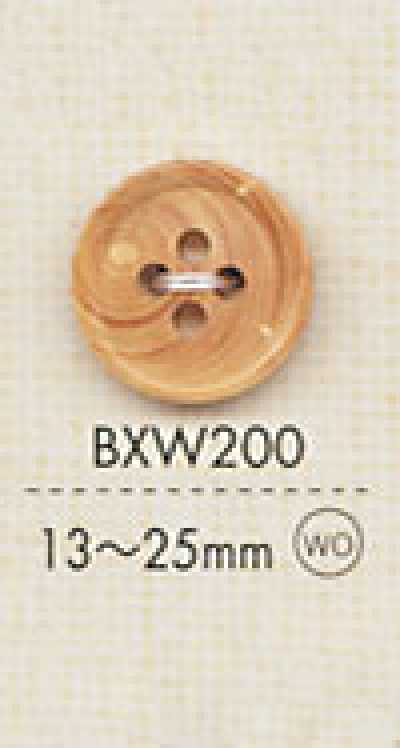 BXW200 Botão de madeira natural com quatro furos
