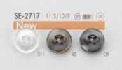 SE-2717 Botão simples de poliéster com efeito madrepérola para camisas e blusas