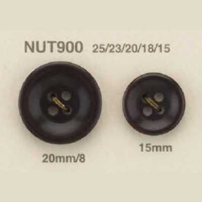 NUT-900 Botão de 4 furos em noz natural
