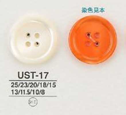 UST-17 Material Natural, Concha Takase, Tinturável, Botão de 4 furos