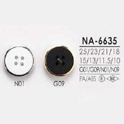 NA6635 Botão de 4 furos em resina de nylon/resina ABS com furos frontais