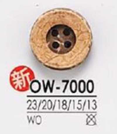 OW7000 Botão de madeira de 4 furos