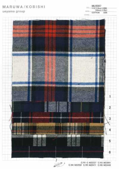 MU5087 Xadrez tartan escovado