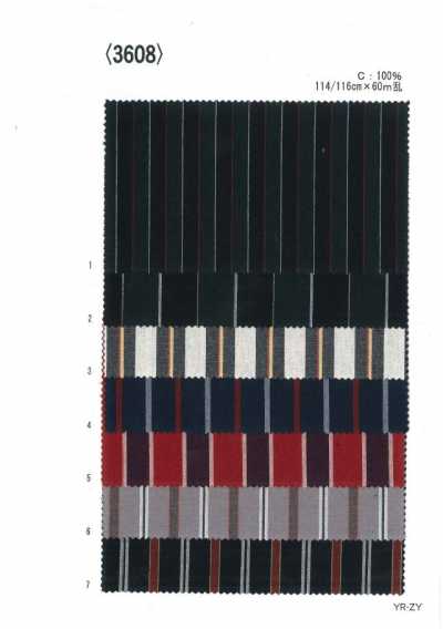 3608 Listra Regimental Tingida no Fio
