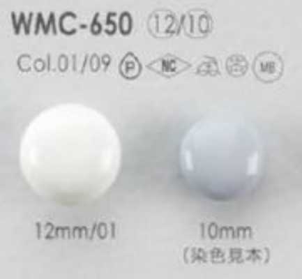 WMC-650 Botão de latão brilhante com haste em anel circular